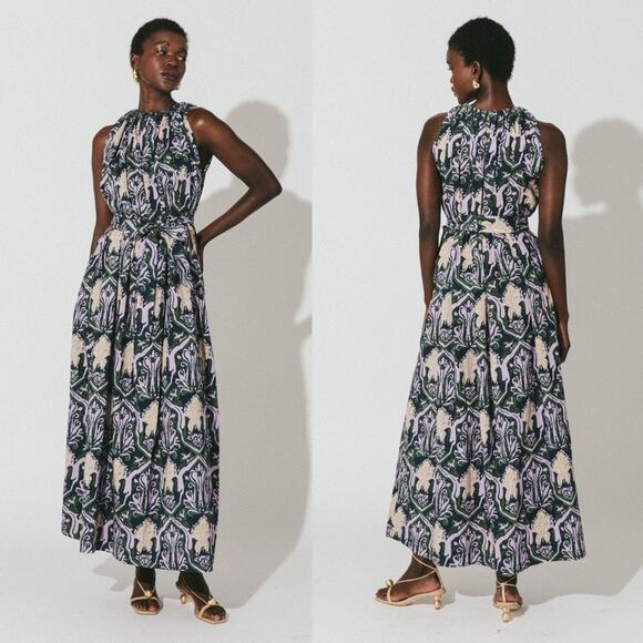 Tuckernuck Cleobella Becca midi dress floral Sz Small Summer boho chic coastal - Picture 13 of 13